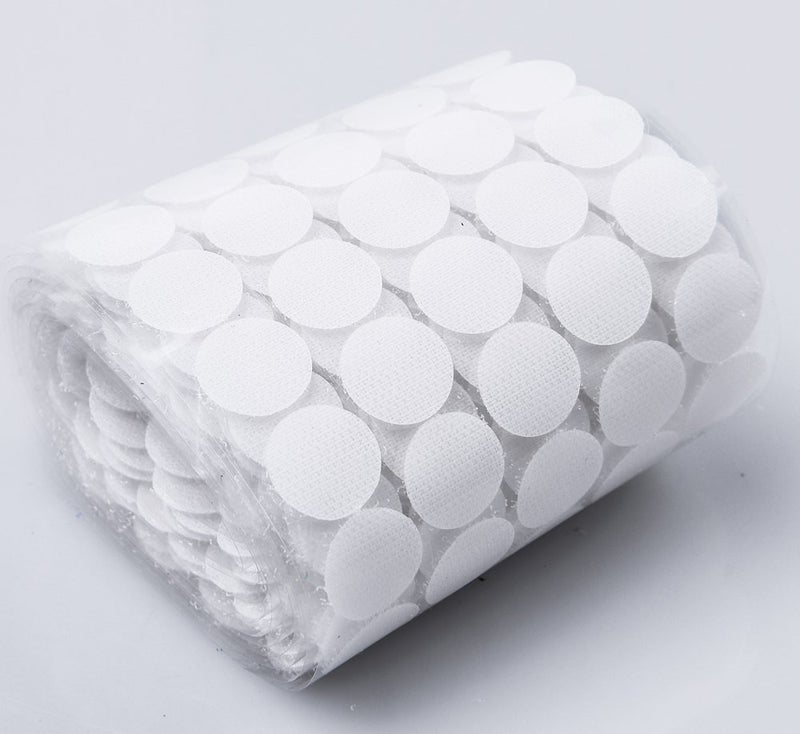 YLBFJXK 1000pcs Sticky Back Dots Hook Adhesive Tapes, 3/4" Diameter, White2